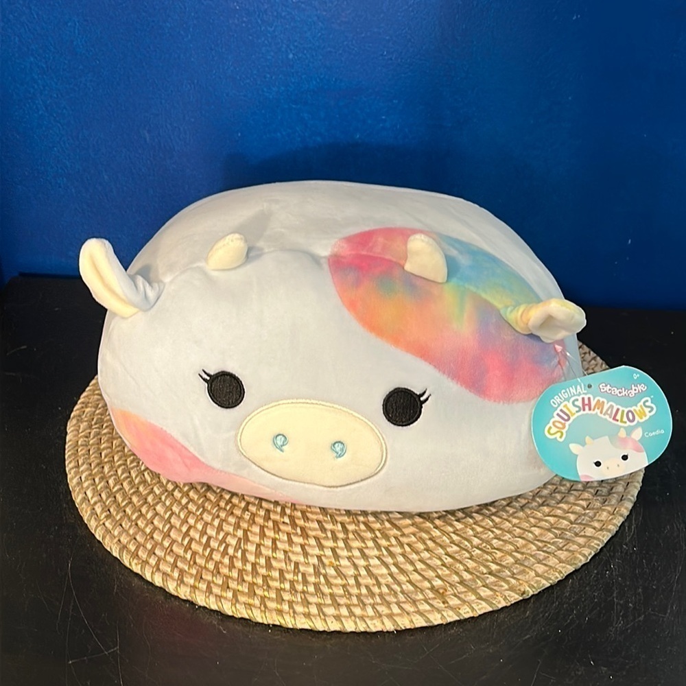 NWT Squishmallows 12" Stackable Collection Candess the Cow
